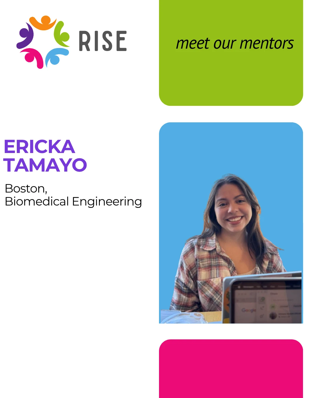 Ericka Tamayo mentor profile card