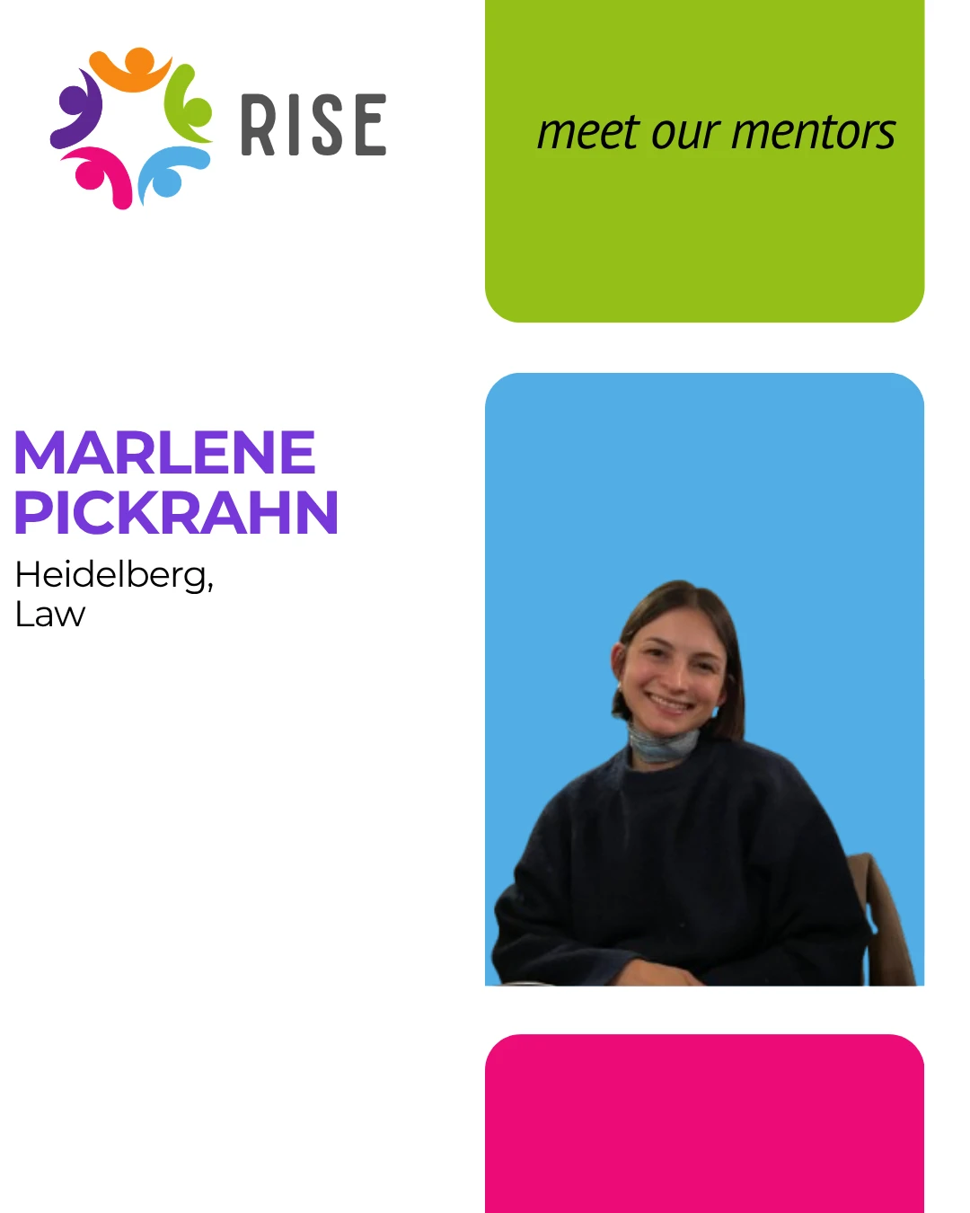 Marlene Pickrahn mentor profile card